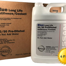Nissan Genuine OEM Blue Long Life Antifreeze/Coolant 999MP-L25500P (Case of 6)