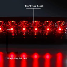 Rear Roof Center LED Third 3rd Brake Cargo Light Replacement for 2007-2013 Chevy Silverado|GMC Sierra 1500, 2007-2014 Chevy Silverado|GMC Sierra 2500 HD 3500 HD (Chrome Housing/Smoke Lens)