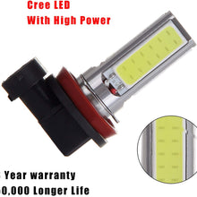 SCITOO White H11 LED Bulbs COB LED Light with Projector for Fog Light Plug and Play Style,4Pcs