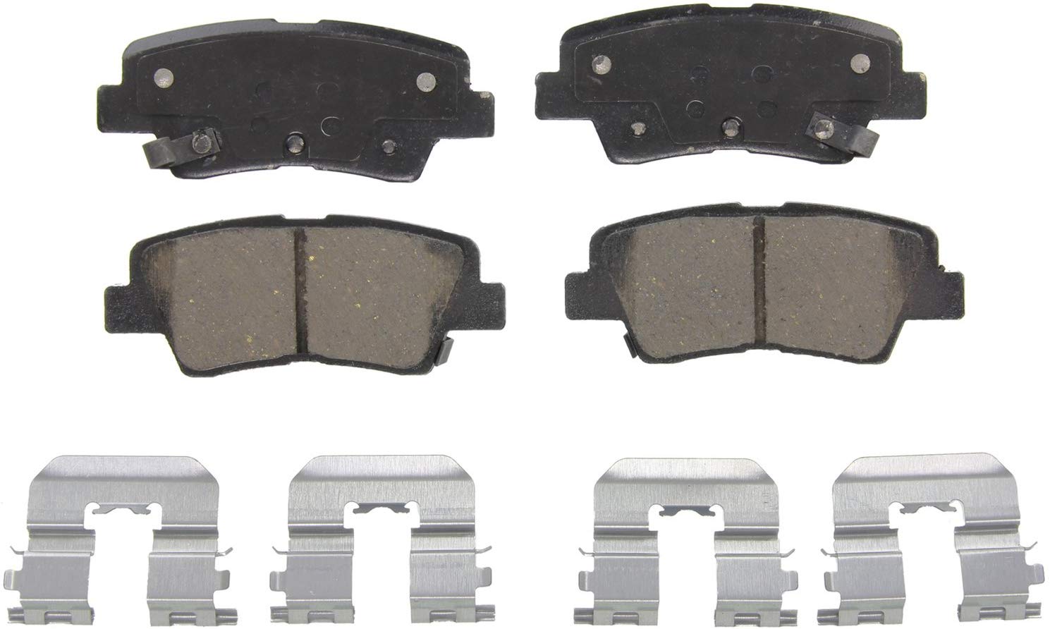 Wagner QuickStop ZD1544 Ceramic Disc Pad Set Includes Pad Installation Hardware, Rear