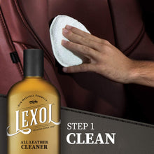 Lexol Conditioner Cleaner Kit, Use on Car Leather, Furniture, Shoes, Bags, and Accessories, Quick & Easy Step Regimen, 8 oz Bottles, Includes Two Application Sponges
