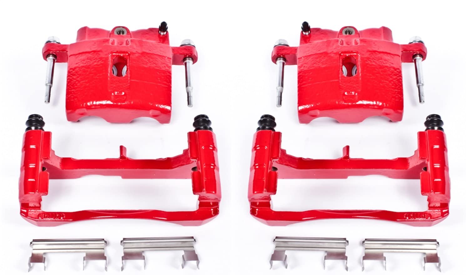 Power Stop S4728 Performance Powder Coated Brake Caliper Set For Chevy, GMC, Cadillac, Hummer