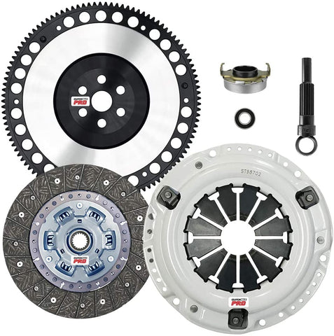 ClutchMaxPRO Performance Stage 1 Clutch Kit with Chromoly Flywheel Compatible with 92-00 Honda Civic 1.5L 1.6L, 01-05 Civic 1.7L, 93-95 Civic Del Sol D15, D16, D17