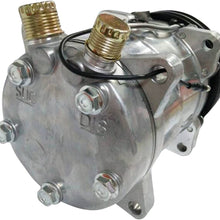 ACTECmax Universal A/C Compressor with Black 2PK Clutch SD 508 Style 5H14 R134A V Belt