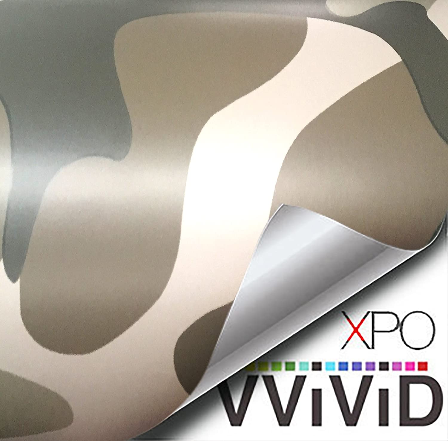 VViViD Vinyl Camouflage Pattern Wrap Air-Release Adhesive Film Sheets (1ft x 5ft, Desert Camo)