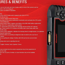 iCarsoft CR Pro Professional Multi-System Multi-Brand Car Diagnostic Tool Scanner incl. Battery Tester, Read and Clear Engine, Transmission, Airbag, ABS Trouble Codes