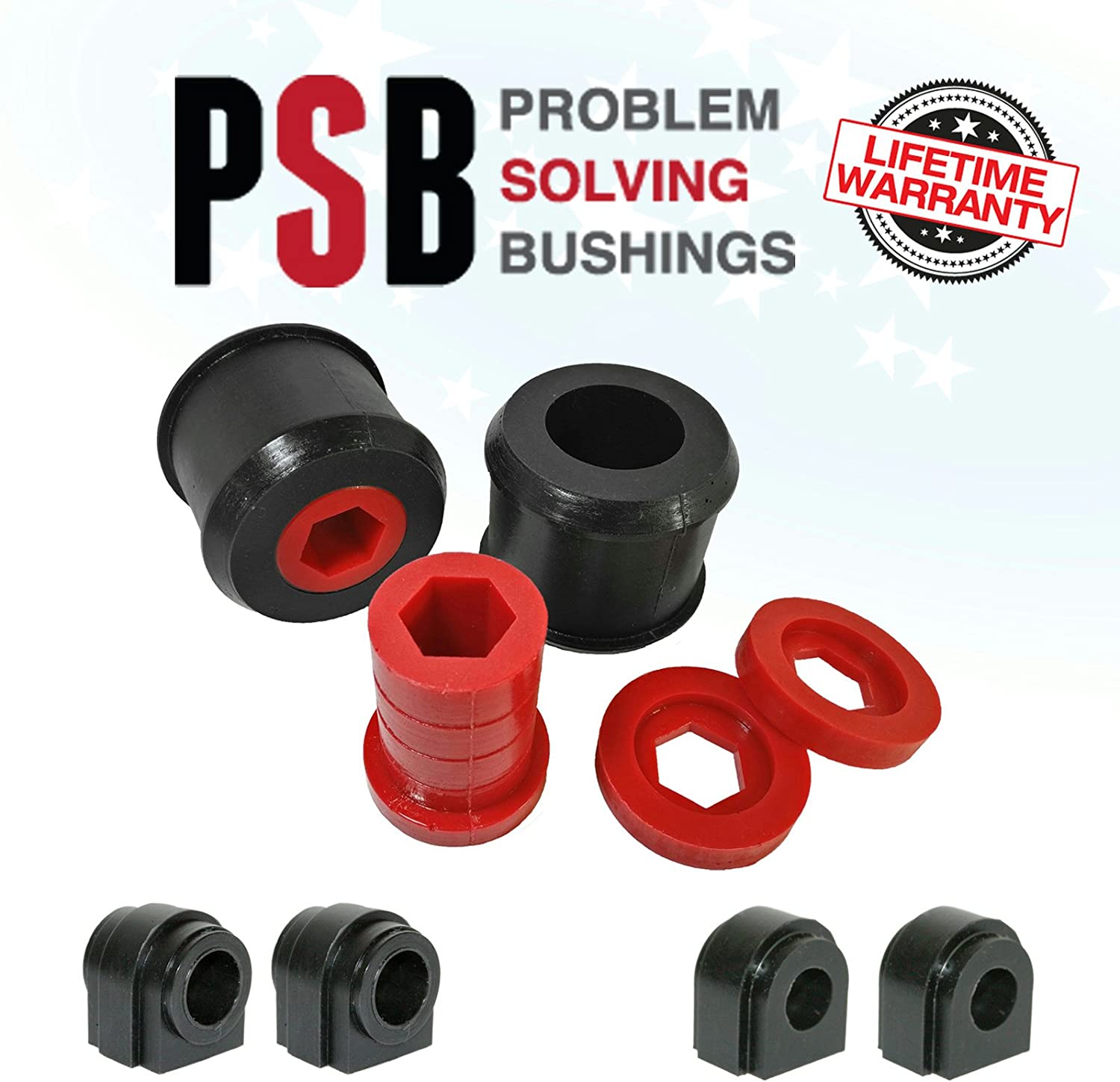 2 x Mini R50/R53 Wishbone & Front/Rear Anti Roll Poly Polyurethane Bush 00 - 15