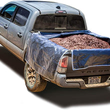 TRUCK BED COVER + UNLOADER - Protect Cargo from Rain | Keep Bed Liner Clean - carry Wet Load Soil Mulch Hay or haul Game | Smart Tarp Cargo Net Alternative | for Full Size Truck- Bed Length 86" - 100"