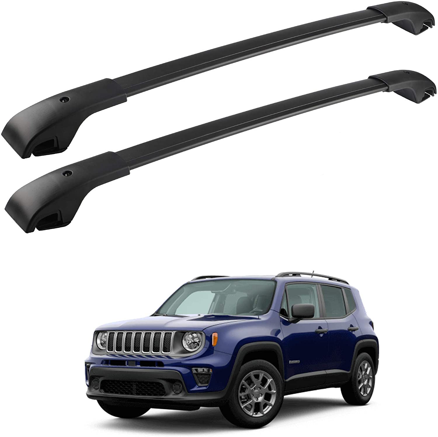 FLYCLE Roof Racks Cross Bar Rail Compatible with 2015-2021 Renegade, Car Cargo Roof Racks Rooftop Luggage Kayak Bicycles Canoe Carrier