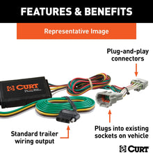 CURT 56298 Vehicle-Side Custom 4-Pin Trailer Wiring Harness for Select Lincoln MKX