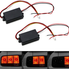 iJDMTOY (2) Universal 3-Step Sequential Dynamic Chase Flash Module Boxes Compatible With Car Front or Rear Turn Signal Light Retrofit Use