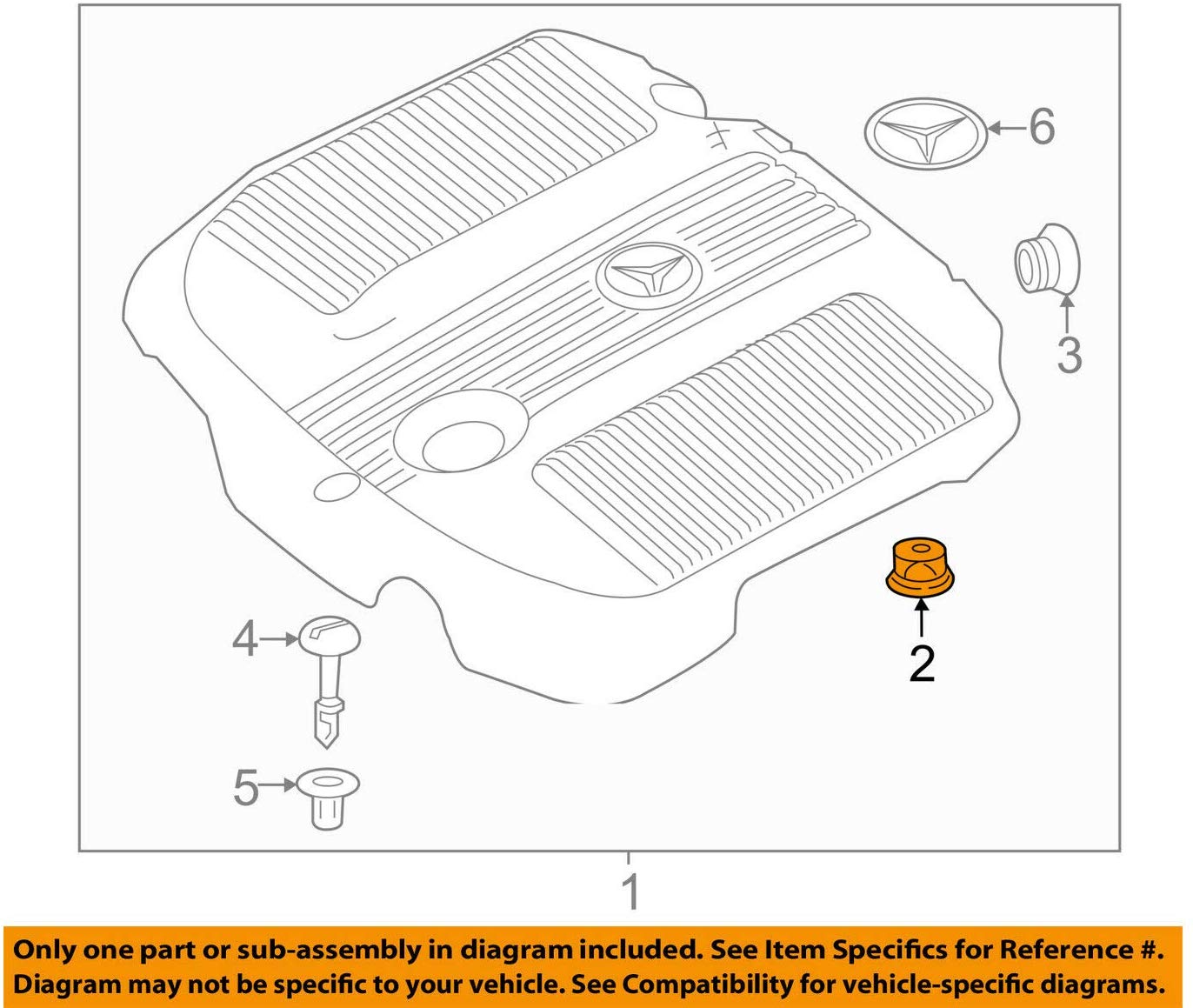 Genuine Mercedes-Benz Engine Cover Buffer 642-094-07-85