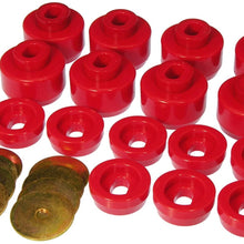 Prothane 7-141 Red Body and Cab Mount Bushing Kit - 16 Piece