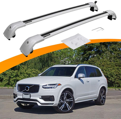 SnailAuto Aluminum Silver Cross Bars Fit for Volvo XC90 2015 2016 2017 2018 2019 2020 2021 LuggageRoof Rack
