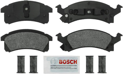 Bosch BE506H Blue Disc Brake Pad Set with Hardware for Select Buick, Chevrolet, Oldsmobile, and Pontiac Cars - FRONT