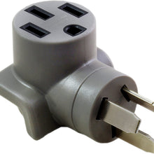 AC WORKS EV Charging Adapter for Tesla Use (14-30 30A 4-Prong Dryer to 50A RV/Tesla)