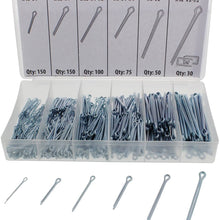 ABN Cotter Pin Key 555 pc Assortment Set, 1/16 x 1 to 5/32 x 2-1/2 Inch – Steel Locking Automotive Axle Trailer Pins