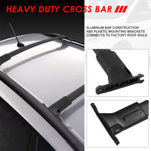 OE Style Matte Black Aluminum Roof Rack Rail Cross Bars w/ABS Mounting Brackets Replacement for Ford Escape 13-19