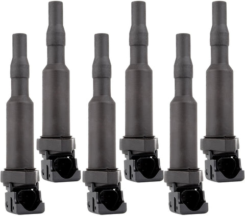 SCITOO 100% New 6pcs Ignition Coil Set Compatible with BM-W/Mini Cooper 2006-2013 Automobiles Fit for OE: UF592 5C1695