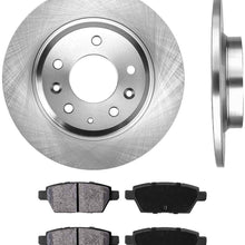 CRK12139 REAR 280 mm Premium OE 5 Lug [2] Brake Disc Rotors + [4] Metallic Brake Pads