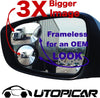 Blind Spot Mirrors. Unique design Car Door mirrors/Mirror for blind side engineered by Utopicar for larger image and traffic safety. Awesome rear view! [frameless design] (2 pack)