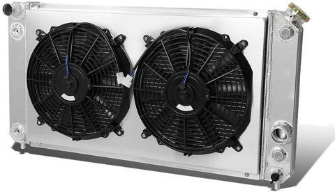 Replacement for Chevy/GMC GMT 325/330 Aluminum 3-Row Bolt-on Cooling Radiator W/Fan Shroud