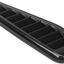 Car Air Flow Intake Cover, Car Air Flow Intake Decorative Scoop Bonnet Vent Hood Cover Universal Carbon Fiber Style Auto Car Dec Hood Scoop