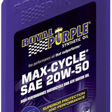 Royal Purple 01316 Max Cycle 20W-50 High Performance Synthetic Motorcycle Oil - 3 Quart PACK