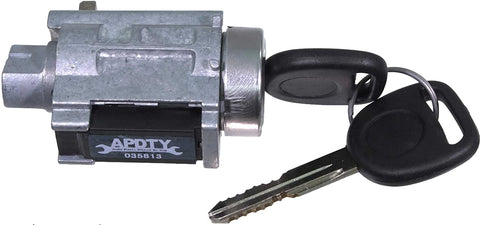 APDTY 035813 Ignition Lock Cylinder Assembly Includes New Keys And Passlock Chip (Fixes Security Light; User-Programmable; Dash-Mounted; Replaces D1493F, 25832354, 15822350, US286l)
