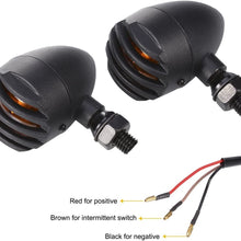 Motorcycle Turn Signals Light, XINDELL 2 Pcs Aftermarket Incandescent Blinkers 3 Wire Chrome Bulb Indicators Bobber Turn Signals for Harley Honda Yamaha Suzuki Kawasaki Cruiser Mini Chopper Frame