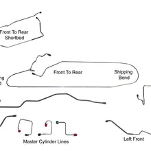 Compatible With 1995-2001 Jeep XJ Cherokee Complete Preformed Brake Line Lines Set Kit 4wd w/o ABS Stainless Steel