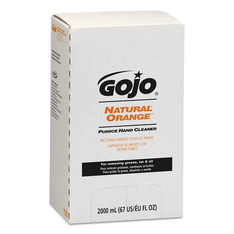 GOJO NATURAL ORANGE Pumice Hand Cleaner, 2000 mL Quick Acting Lotion Hand Cleaner with Pumice Refill for GOJO PRO TDX Dispenser (Pack of 4) - 7255-04,White
