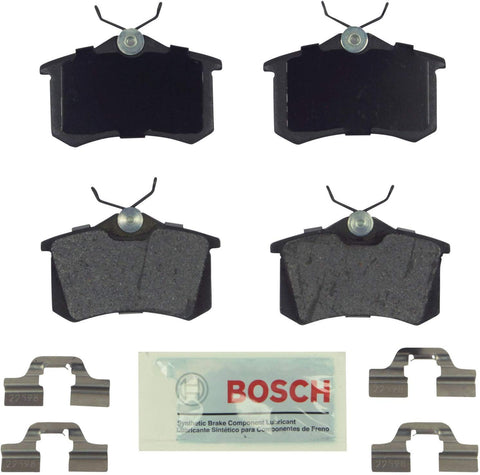 Bosch BE340H Blue Disc Brake Pad Set For: Audi A3 A4 A6 A8 Allroad RS6 S4 S6 S8 TT Quattro; Volkswagen Beetle, Cabrio, Corrado, Derby, Eos, Golf, Jetta, Lupo, Passat, Quantum, Scirocco, Vento, Rear