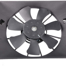 MOSTPLUS AC Air Conditioning Condenser Cooling Fan Motor & Shroud Compatible for 2002-2006 Honda CR-V Element Replaces 317-55016-200 610530 (Right Side)