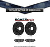 PowerSport Black Rear Drill Slot Rotors + Ceramic Brake pads BBCR.03003.02