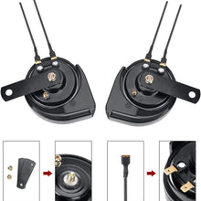 Compact Snail Car Horn Ultra-thin Waterproof Loud 12v Auto Horn Kit 2020 New Upgraded Horn High/Low Tone for Truck Car Motorcycle Pickup RV SUV MPV Vans