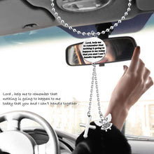 BAUNA Guardian Angel Cross Car Charm for Rearview Mirror Always Watching Over Me Window Hanging Ornaments Car Pendant for Home Vehicle Interior Accessories