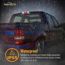 Partsam High Mount Stop Light 3rd Third Brake Light Replacement for Ford F150 F-150 2004 2005 2006 2007 2008 Smoked LED Rear Cab Roof Brake Stop Tail Cargo Center Light Lamp Black Housing w/3 Plugs