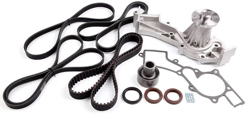 Timing Belt Kit including timing Belt water pump with gasket tensioner bearing etc,OCPTY Compatible for 1999 2000 2001 2002 2003 2004 Nissan Frontier