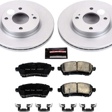 Power Stop CRK5969 Coated Brake Rotor & Ceramic Brake Pads- front
