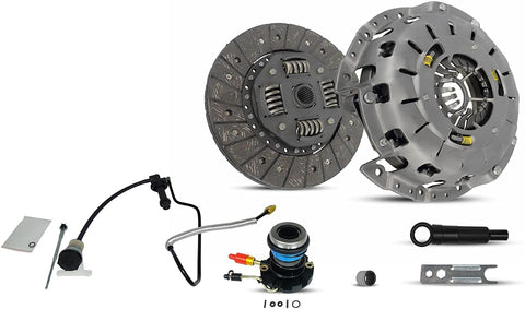 Clutch And Slave Kit With Pre-BClutch Master Cylinder and Line Assembly Compatible With Ranger B2300 B2500 B3000 1995-2011 2.3L L4 2.5L L4 3.0L V6 (Self Adjusting Plate; 07-116S)