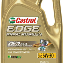 Castrol 03084C Edge 5W-30 Advanced Full Synthetic Motor Oil, 5 Quart