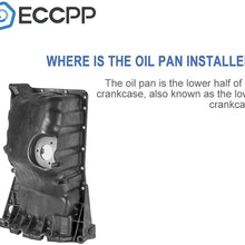 ECCPP Engine Oil Pan fit for 2002-2006 for A-udi A4 2.0L 2002-2006 for A-udi A4 Quattro 3.2L Compatible with 264-725