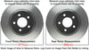 Detroit Axle - All (4) Front 277mm and Rear Drilled and Slotted Disc Brake Kit Rotors w/Ceramic Pads w/Hardware & Brake Kit Cleaner & Fluid for 2004 2005 2006 2007 Subaru Impreza - [05-06 Saab 9-2X]