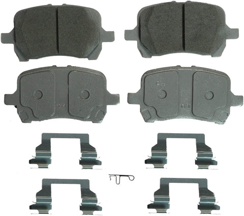 Wagner ThermoQuiet QC1160 Ceramic Disc Pad Set With Installation Hardware, Front