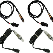 Set of 4 New Oxygen O2 Sensor Upstream & Downstream for 2011 2012 2013 2014 Ford F150 F-150 Pickup V6 3.5L Turbocharged Ecoboost
