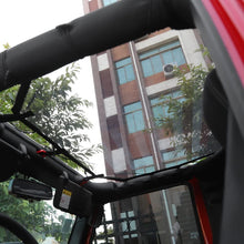 RT-TCZ Sunshade Mesh Shade Top Cover US Flag Polyester Durable Sun Shade for Jeep Wrangler 2007-2017 JK JKU 2 Door Black US Flag