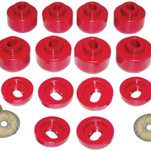 Prothane 7-141 Red Body and Cab Mount Bushing Kit - 16 Piece