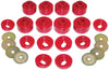 Prothane 7-141 Red Body and Cab Mount Bushing Kit - 16 Piece