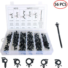 ROLINGER Car Wire Harness Routing Clip Wiring Harness Wire Loom Routing Clips Assortment 56 PCS Retainer Car Clips Contains 6 Different Sizes Replacement Parts for Honda GM Mazda